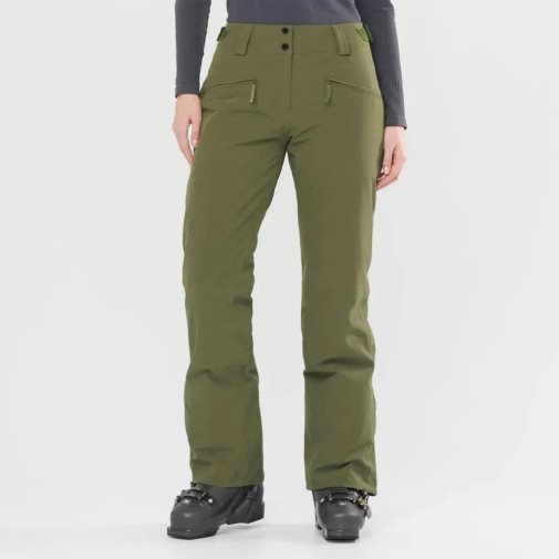 Olive Salomon Edge Women's Ski Pants | PH 62301J